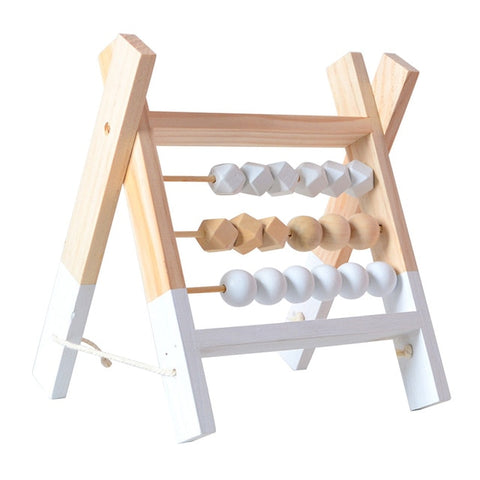 Boulier tréteau en bois petite enfance - design scandinave - blanc