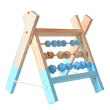 Boulier tréteau en bois petite enfance - design scandinave - bleu